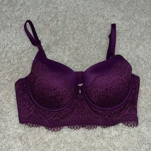 Purple lace bra